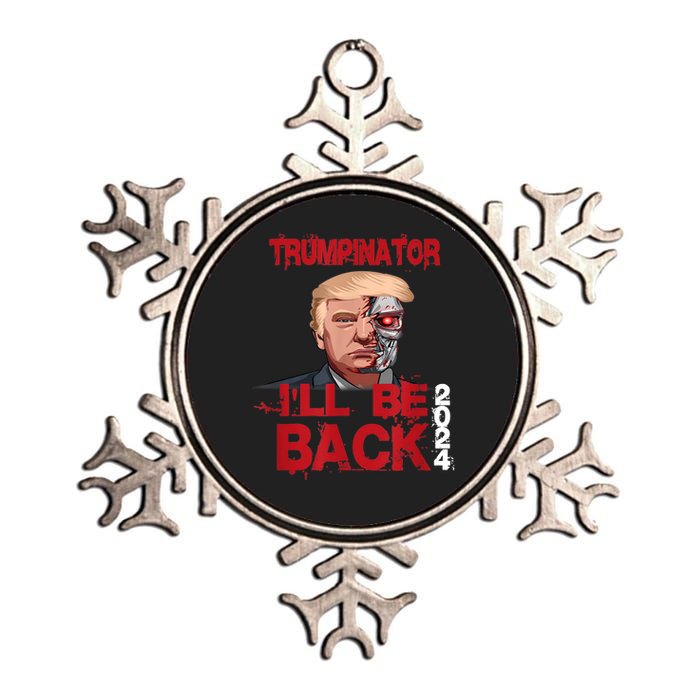 Trumpinator I'll Be Back 2024 Metallic Star Ornament