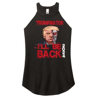 Trumpinator I'll Be Back 2024 Women's Perfect Tri Rocker Tank