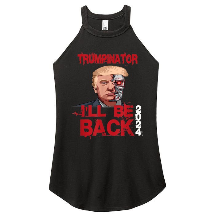 Trumpinator I'll Be Back 2024 Women's Perfect Tri Rocker Tank