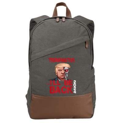 Trumpinator I'll Be Back 2024 Cotton Canvas Backpack