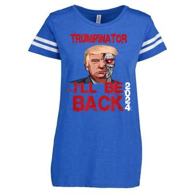 Trumpinator I'll Be Back 2024 Enza Ladies Jersey Football T-Shirt