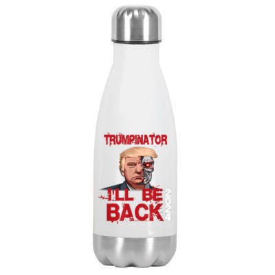 Trumpinator I'll Be Back 2024 Stainless Steel Insulated Water Bottle