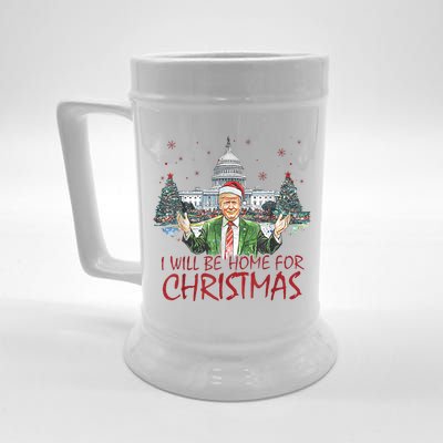 Trump Ill Be Home For Christmas White House Festive Holiday Beer Stein