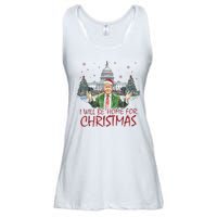 Trump Ill Be Home For Christmas White House Festive Holiday Ladies Essential Flowy Tank