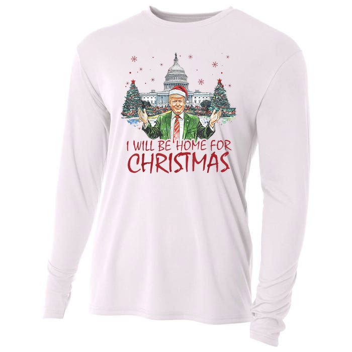 Trump Ill Be Home For Christmas White House Festive Holiday Cooling Performance Long Sleeve Crew