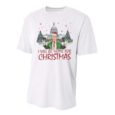 Trump Ill Be Home For Christmas White House Festive Holiday Performance Sprint T-Shirt