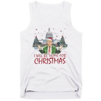 Trump Ill Be Home For Christmas White House Festive Holiday Tank Top