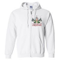 Trump Ill Be Home For Christmas White House Festive Holiday Full Zip Hoodie