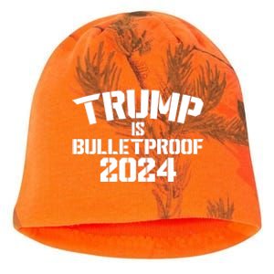 Trump Is Bulletproof 2024 Fight Election Kati - Camo Knit Beanie