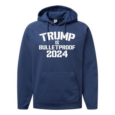 Trump Is Bulletproof 2024 Fight Election Performance Fleece Hoodie