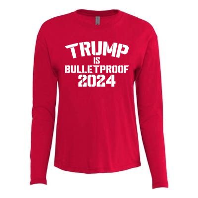 Trump Is Bulletproof 2024 Fight Election Womens Cotton Relaxed Long Sleeve T-Shirt