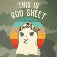 This Is Boo Sheet Ghost Retro Ghost Halloween Leopard Women Legacy Tie Dye Trucker Hat