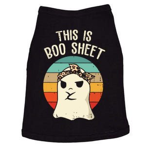 This Is Boo Sheet Ghost Retro Ghost Halloween Leopard Women Doggie Tank