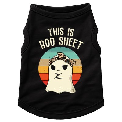 This Is Boo Sheet Ghost Retro Ghost Halloween Leopard Women Doggie Tank