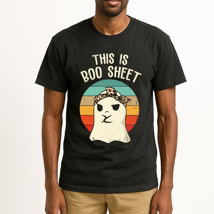 This Is Boo Sheet Ghost Retro Ghost Halloween Leopard Women Tall T-Shirt