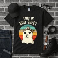 This Is Boo Sheet Ghost Retro Ghost Halloween Leopard Women Tall T-Shirt