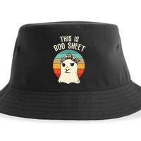 This Is Boo Sheet Ghost Retro Ghost Halloween Leopard Women Sustainable Bucket Hat
