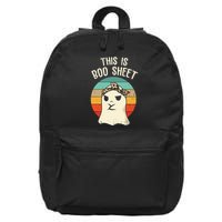 This Is Boo Sheet Ghost Retro Ghost Halloween Leopard Women 16 in Basic Backpack