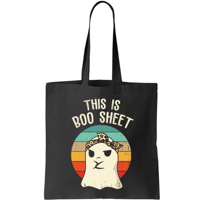 This Is Boo Sheet Ghost Retro Ghost Halloween Leopard Women Bag