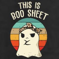 This Is Boo Sheet Ghost Retro Ghost Halloween Leopard Women Large Microfiber Waffle Golf Towel
