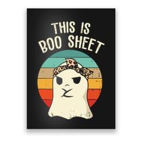 This Is Boo Sheet Ghost Retro Ghost Halloween Leopard Women Poster