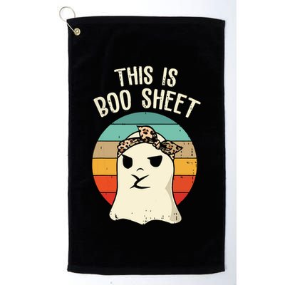 This Is Boo Sheet Ghost Retro Ghost Halloween Leopard Women Golf Towel