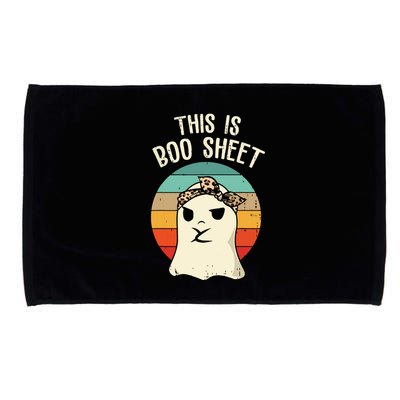 This Is Boo Sheet Ghost Retro Ghost Halloween Leopard Women Microfiber Hand Towel