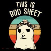 This Is Boo Sheet Ghost Retro Ghost Halloween Leopard Women Kids T-Shirt