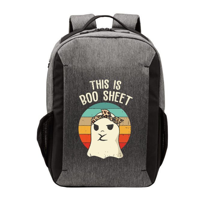 This Is Boo Sheet Ghost Retro Ghost Halloween Leopard Women Vector Backpack