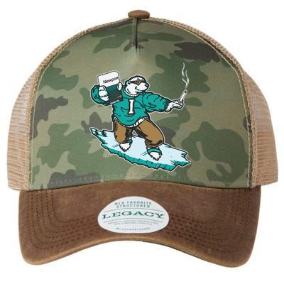 Thegoodshirts Icee Bear Smoking Legacy Tie Dye Trucker Hat