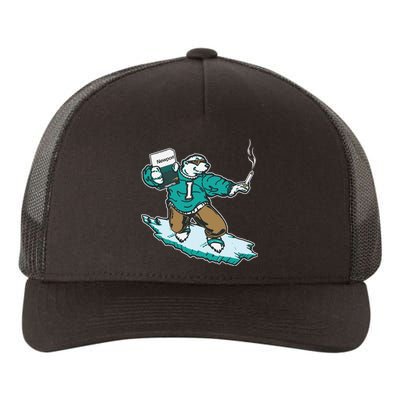 Thegoodshirts Icee Bear Smoking Yupoong Adult 5-Panel Trucker Hat