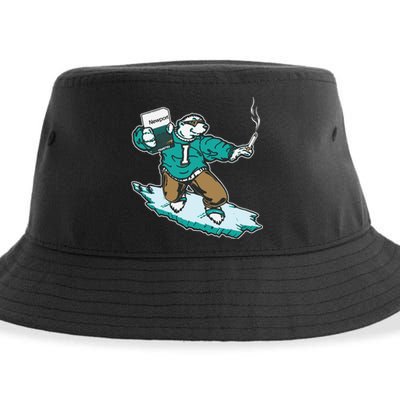 Thegoodshirts Icee Bear Smoking Sustainable Bucket Hat