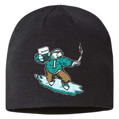 Thegoodshirts Icee Bear Smoking Sustainable Beanie