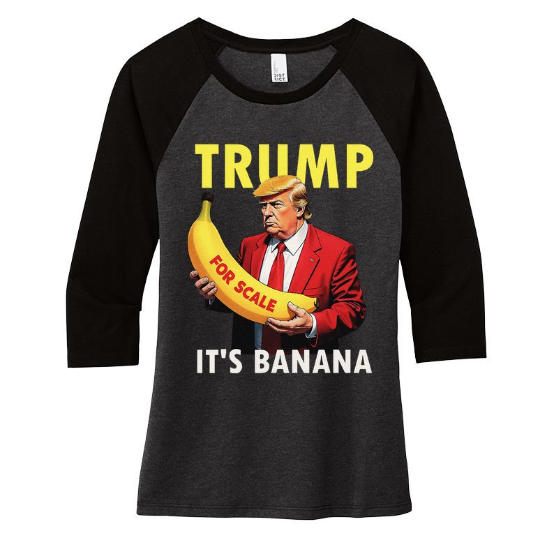 Trump ItS Banana Starship Funny Women's Tri-Blend 3/4-Sleeve Raglan Shirt