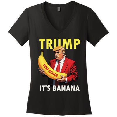 Trump ItS Banana Starship Funny Women's V-Neck T-Shirt