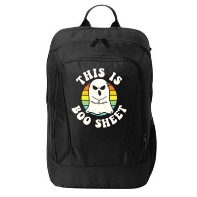 This Is Boo Sheet Ghost Retro Halloween Costume City Backpack