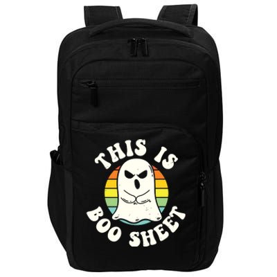 This Is Boo Sheet Ghost Retro Halloween Costume Impact Tech Backpack