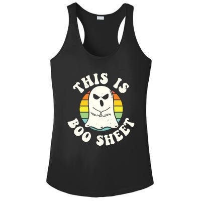 This Is Boo Sheet Ghost Retro Halloween Costume Ladies PosiCharge Competitor Racerback Tank