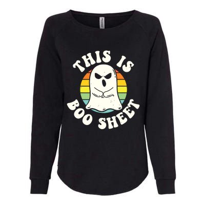 This Is Boo Sheet Ghost Retro Halloween Costume Womens California Wash Sweatshirt