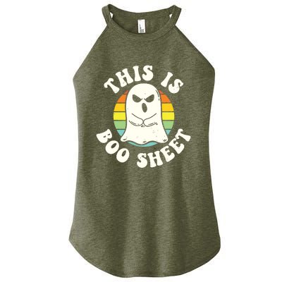 This Is Boo Sheet Ghost Retro Halloween Costume Women's Perfect Tri Rocker Tank