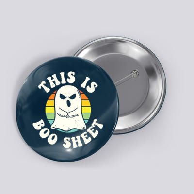 This Is Boo Sheet Ghost Retro Halloween Costume Button