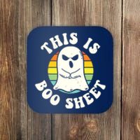 This Is Boo Sheet Ghost Retro Halloween Costume Coaster