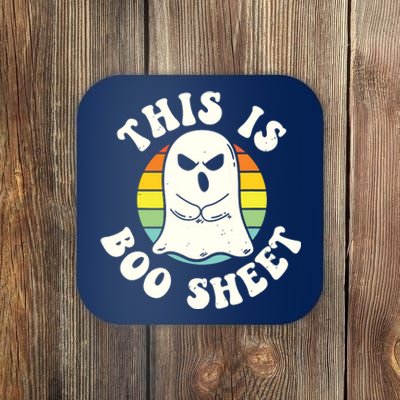 This Is Boo Sheet Ghost Retro Halloween Costume Coaster