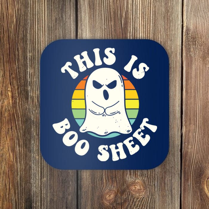 This Is Boo Sheet Ghost Retro Halloween Costume Coaster