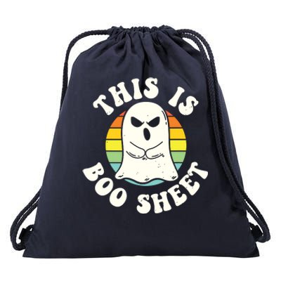 This Is Boo Sheet Ghost Retro Halloween Costume Drawstring Bag