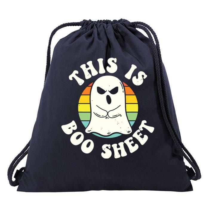 This Is Boo Sheet Ghost Retro Halloween Costume Drawstring Bag