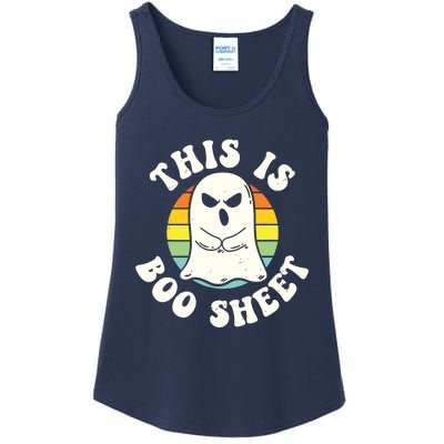 This Is Boo Sheet Ghost Retro Halloween Costume Ladies Essential Tank