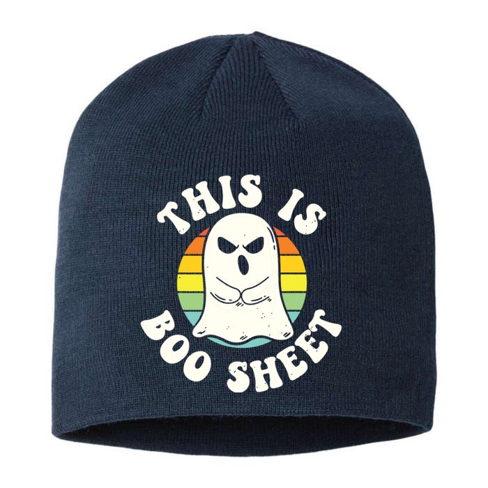 This Is Boo Sheet Ghost Retro Halloween Costume Sustainable Beanie