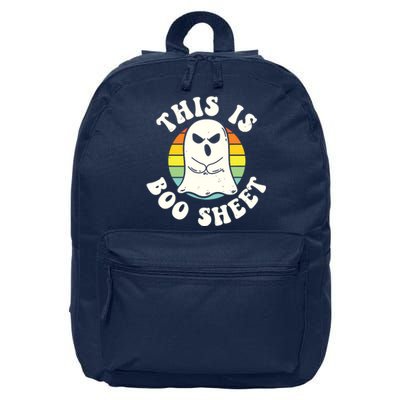 This Is Boo Sheet Ghost Retro Halloween Costume 16 in Basic Backpack