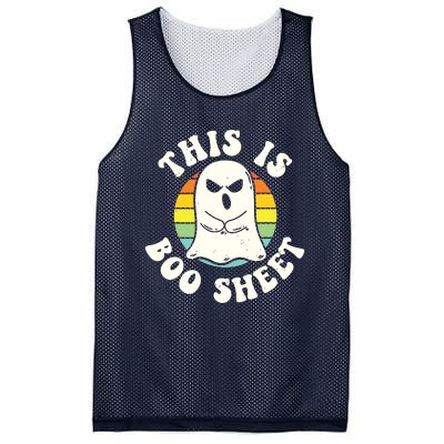 This Is Boo Sheet Ghost Retro Halloween Costume Mesh Reversible Basketball Jersey Tank